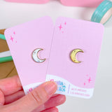 Kawaii White Moon Mini Enamel Pin