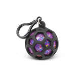Close-up of purple scrunchems glitter squishy ball showing tactile gel texture