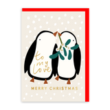 To My Love Penguin Christmas Card