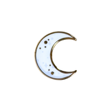 Kawaii White Moon Mini Enamel Pin
