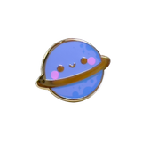 Kawaii Blue Planet Mini Enamel Pin