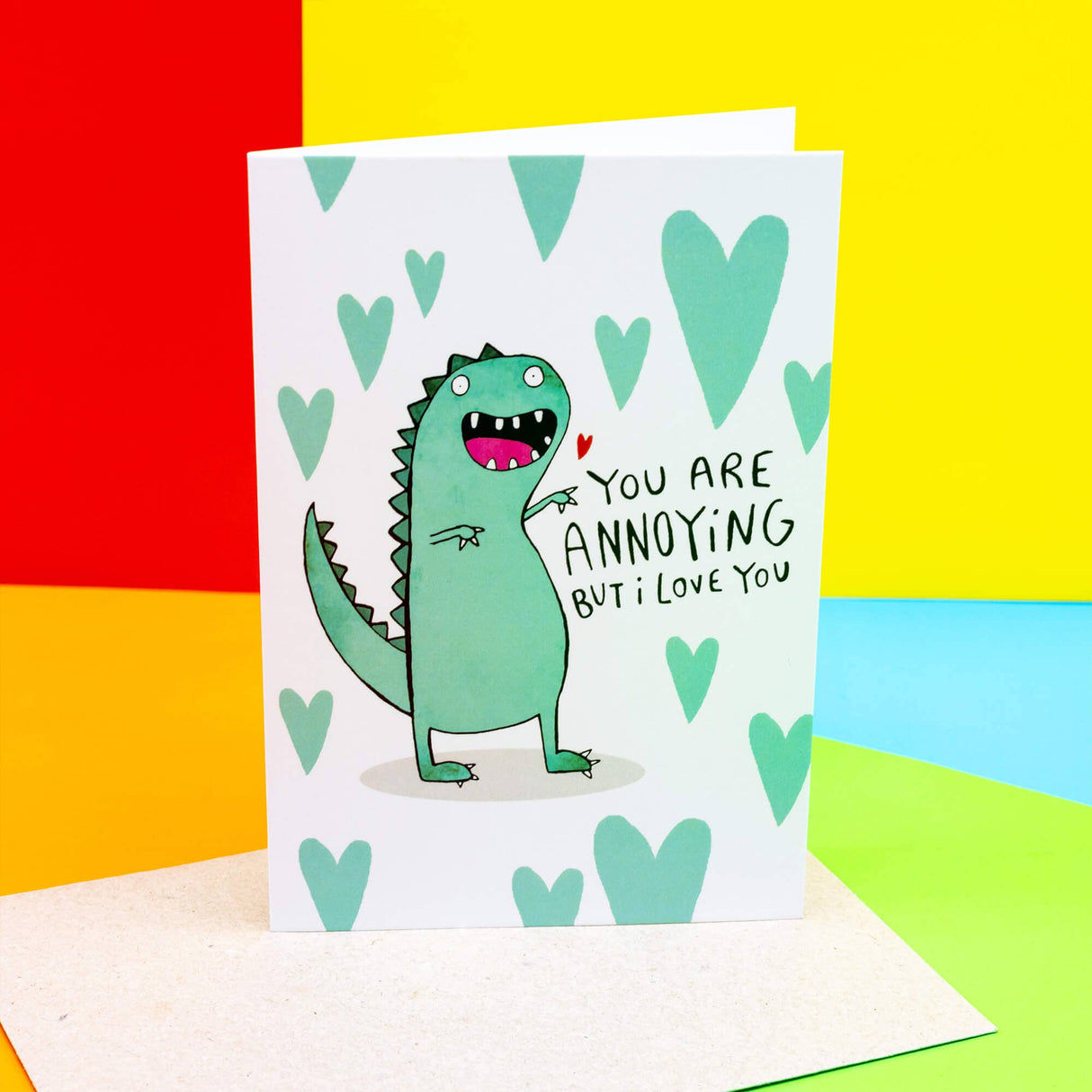 Annoying Dinosaur A6 Greeting Card