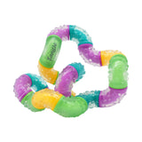 Colorful Tangle toy on a white background