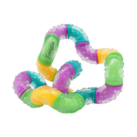 Colorful Tangle toy on a white background