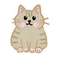 Cartoon cat illustration on a white background