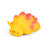 Close-up of yellow and orange neon gradient squishy sea sheep fidget toy