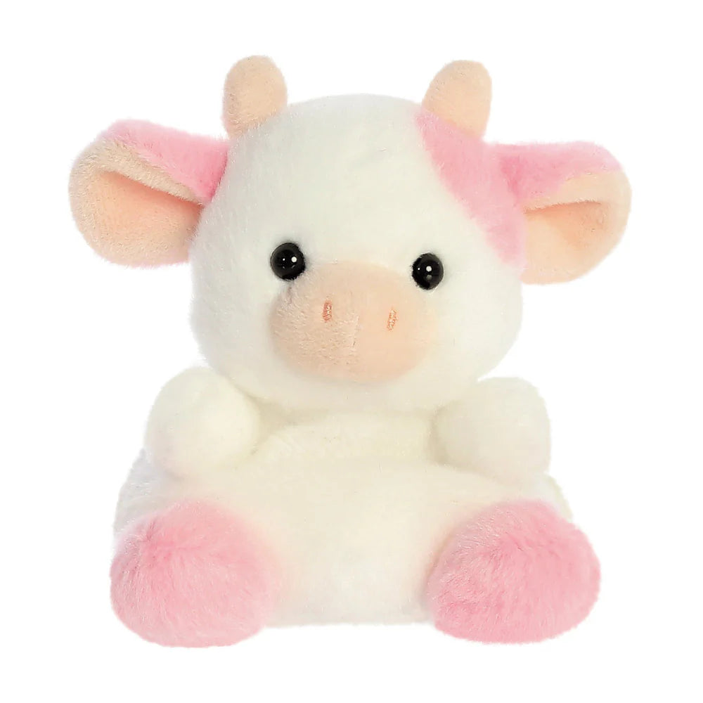Aurora Palm Pals Belle Strawberry Cow white pink plush collectible soft toy