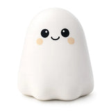 White ghost squishy toy, slow-rise sensory fidget toy with cute smiling face