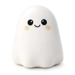 White ghost squishy toy, slow-rise sensory fidget toy with cute smiling face