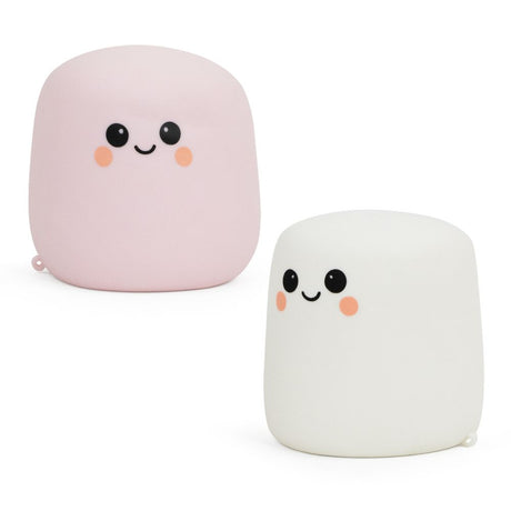 Pink and white Big Squij Marshmallow squishy toys displayed together