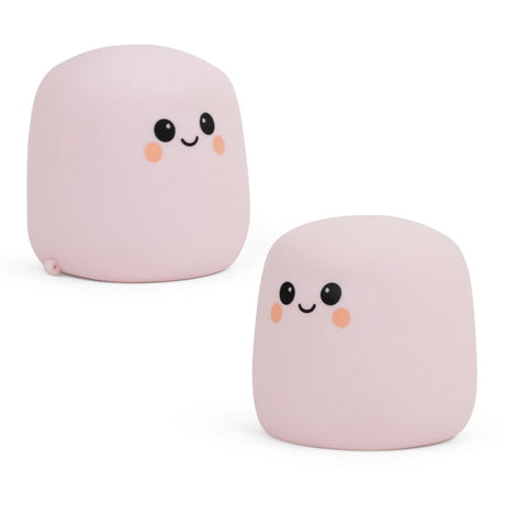 Pink Big Squij Marshmallow squishy toys shown from two different angles