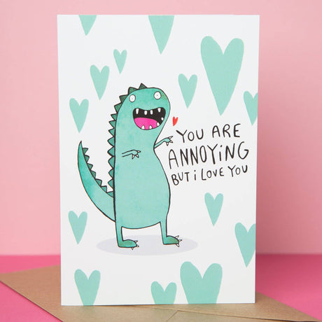 Annoying Dinosaur A6 Greeting Card