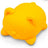 Orange Candy Cats scented squishy stress toy shown from the front at a slight angle showing cat face detail