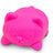 Pink Candy Cats scented squishy stress toy shown from the front showing embossed cat face and rounded body