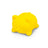 Yellow Candy Cats scented squishy stress toy shown from the front showing rounded body shape