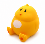 Yellow chonky chick squishy stress toy, kawaii sensory squeeze toy