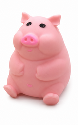 Pink chonky pig squishy stress toy, kawaii sensory squeeze toy