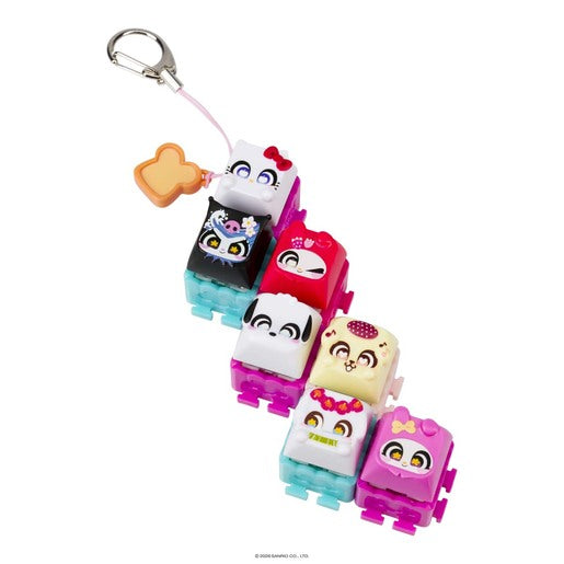 Clickeez Hello Kitty and Friends keychain charms shown at an angled view