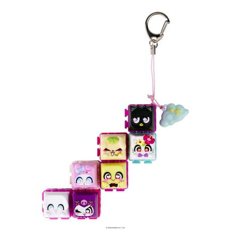 Six connected Clickeez Hello Kitty and Friends charms with a cloud bonus charm