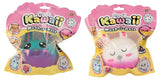 Cool Kawaii Mush-i-mals teal purple bunny and white pink bunny squishy toys shown in packaging