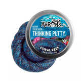 Crazy Aaron's Mini Thinking Putty tin in Coral Reef design