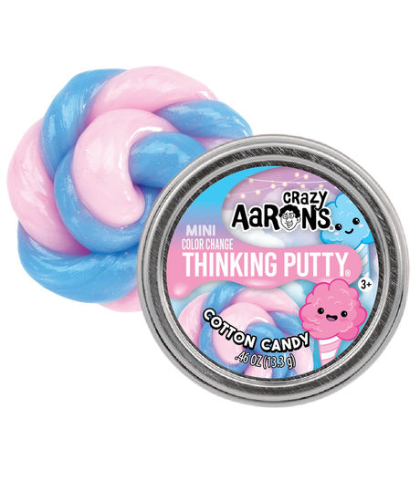 Crazy Aaron's Mini Thinking Putty tin in Cotton Candy design
