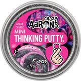 Crazy Aaron's Mini Thinking Putty container with K-Pop theme on a white background