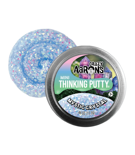 Crazy Aaron's Mini Thinking Putty tin in Mystic Crystal design
