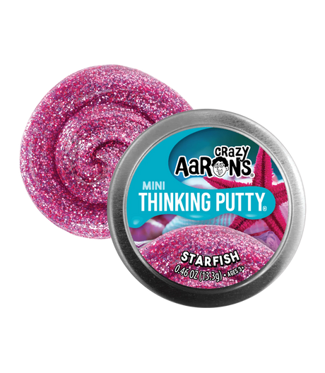Crazy Aaron's Mini Thinking Putty tin in Starfish design