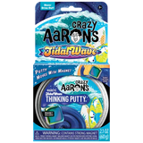 Crazy Aaron's Tidal Wave Thinking Putty in its retail packaging, featuring a 2.1 oz roll of magnetic, heat-sensitive, and wet-activated putty with a blue and white ocean-themed cardboard sleeve.