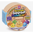 Crazy Fun Mystery Squishy Dumpling Golden Stuffed Edition round packaging box showing the range of colours and the rare golden dumpling