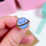 Kawaii Blue Planet Mini Enamel Pin
