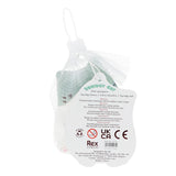 Rear of Rex London Squidgy Cat mesh bag packaging showing product name and safety information