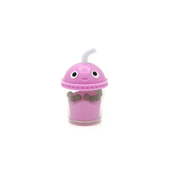 Fidget Go Bubble Tea fidget toy in strawberry milk pink, kawaii sensory toy