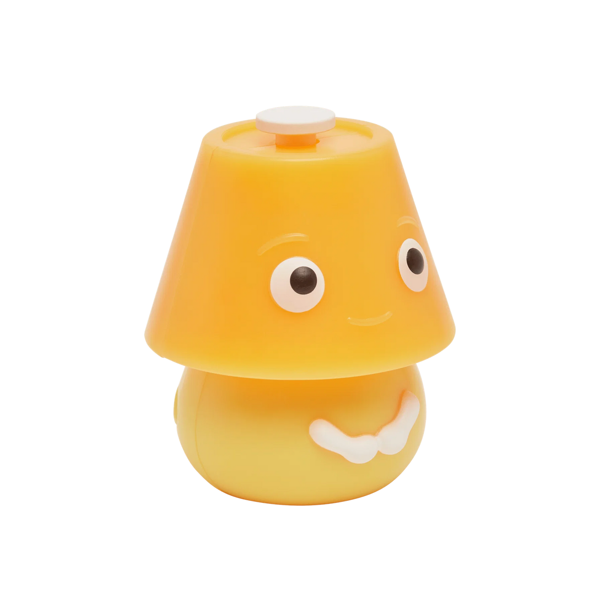 Yellow Fidget Go table lamp fidget toy with googly eyes and rounded lampshade