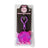 Purple Scrunchems Flower Power squishy sugar keyring on retail card packaging