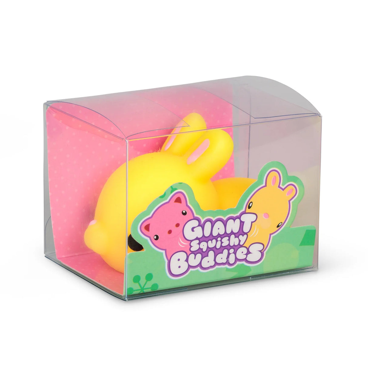 Yellow bunny giant squishy buddy in clear display gift box