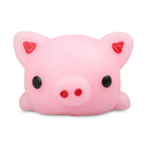 Pink kawaii pig giant mochi squishy fidget toy close-up