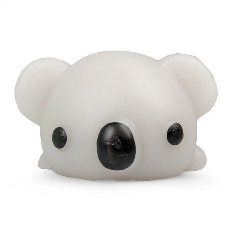 White kawaii koala giant mochi squishy fidget toy close-up