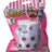 Blue-mint kawaii bubble tea squishy toy in Giggletastic pink polybag packaging