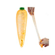 Glitter carrot stretchy squishy sensory fidget toy, orange with green top