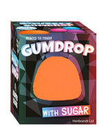 Orange Gumdrop with Sugar textured squishy squeeze toy in its retail box