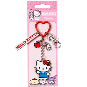 Hello Kitty and Friends Hello Kitty Keyring with Charms on official backing card