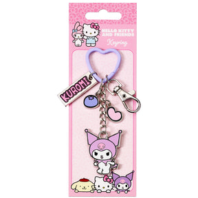Hello Kitty and Friends Kuromi Keyring with Charms on official backing card
