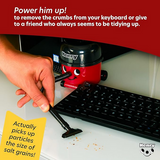 Henry Hoover mini desk vacuum cleaning keyboard crumbs, novelty desk toy