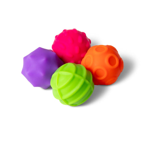 HGL Magnetic Sensory Spheres four neon textured fidget balls set