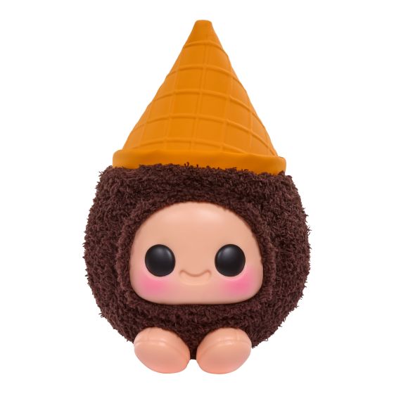 Hyojo Breyers Ice Cream chocolate collectible plush front view, waffle cone hat