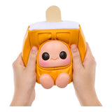Hyojo Creamsicle orange collectible plush squeezed in two hands
