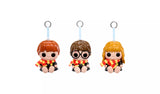 Hyojo Harry Potter blind box squishy keychains showing Ron, Harry and Hermione figures