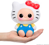 Hyojo Hello Kitty squishy plush keychain held in hand, soft sensory collectible toy